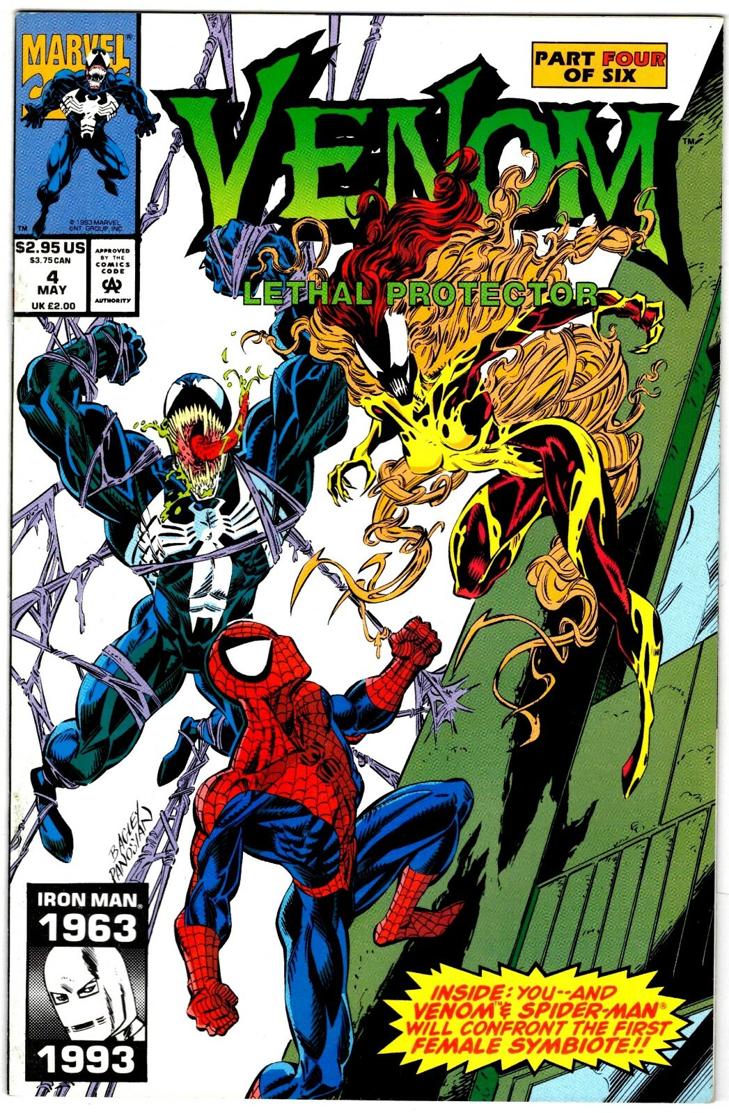 VENOM LETHAL PROTECTOR # 4 Marvel Comics 1993 (vf) Spider