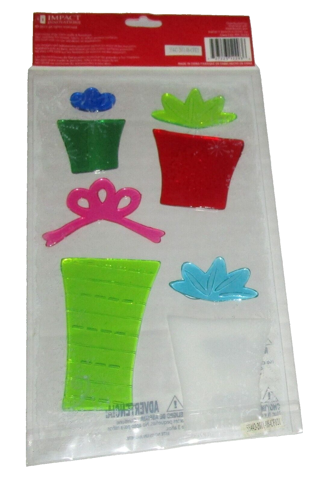 CHRISTMAS Window Gel ~ CHRISTMAS FLOWER POTS | eBay