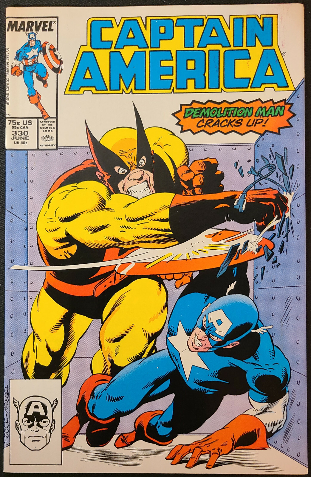 Marvel CAPTAIN AMERICA #330 Direct (Jun 1987) Mark Gruenwald