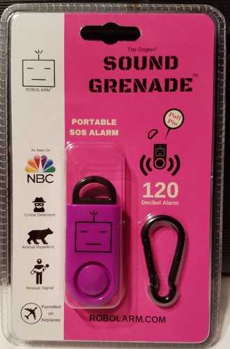 ROBOCOPP SOS Ealarm Personal Alarm Original Sound Grenade pull-pin  BASU Purple