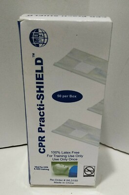 CPR Practi-SHIELD Latex Free Training Masks for Manikins 50 Count