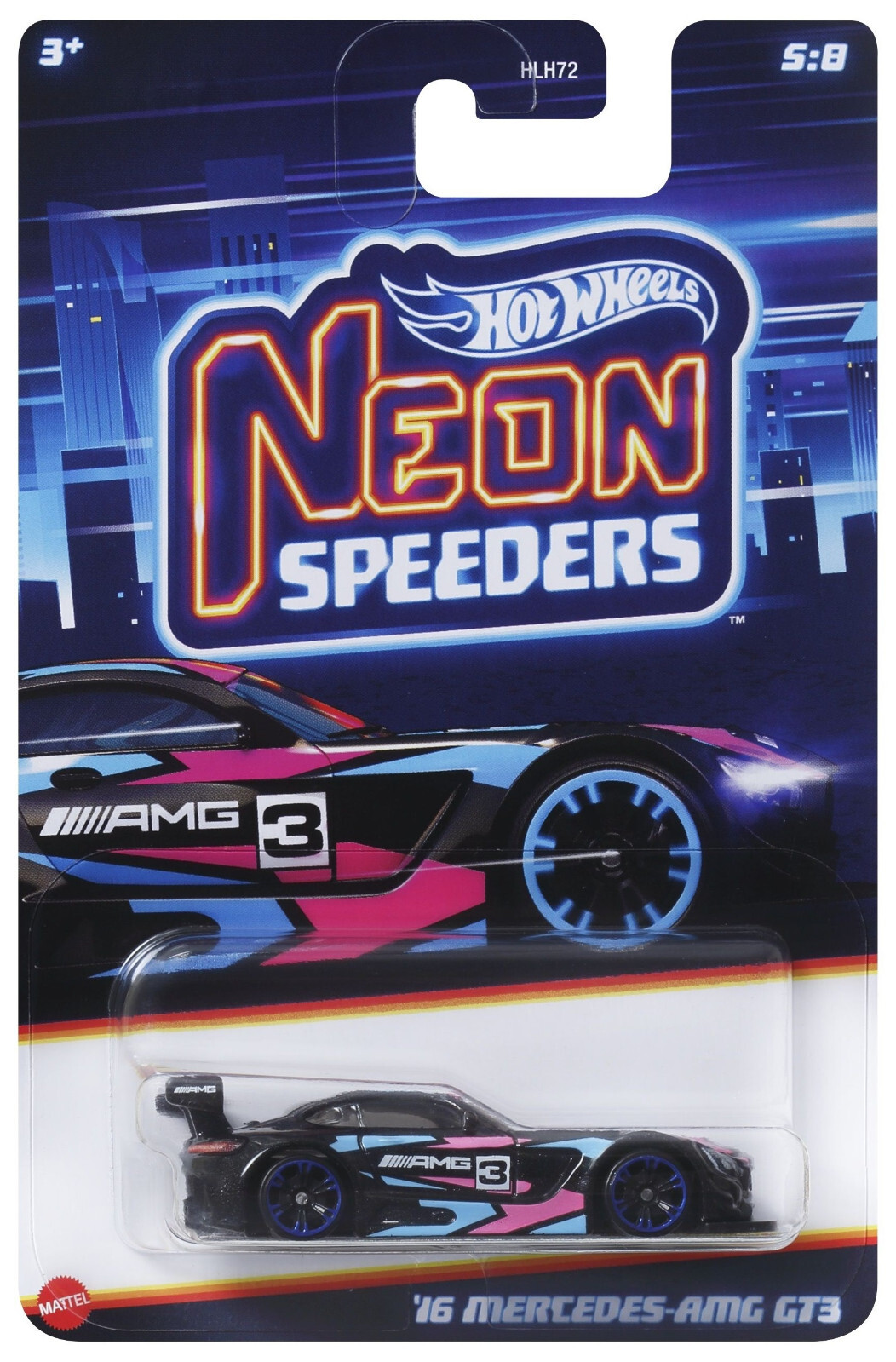 Hot Wheels 16 Mercedes AMG GT3 Neon Speeders 1:64 Scale 3