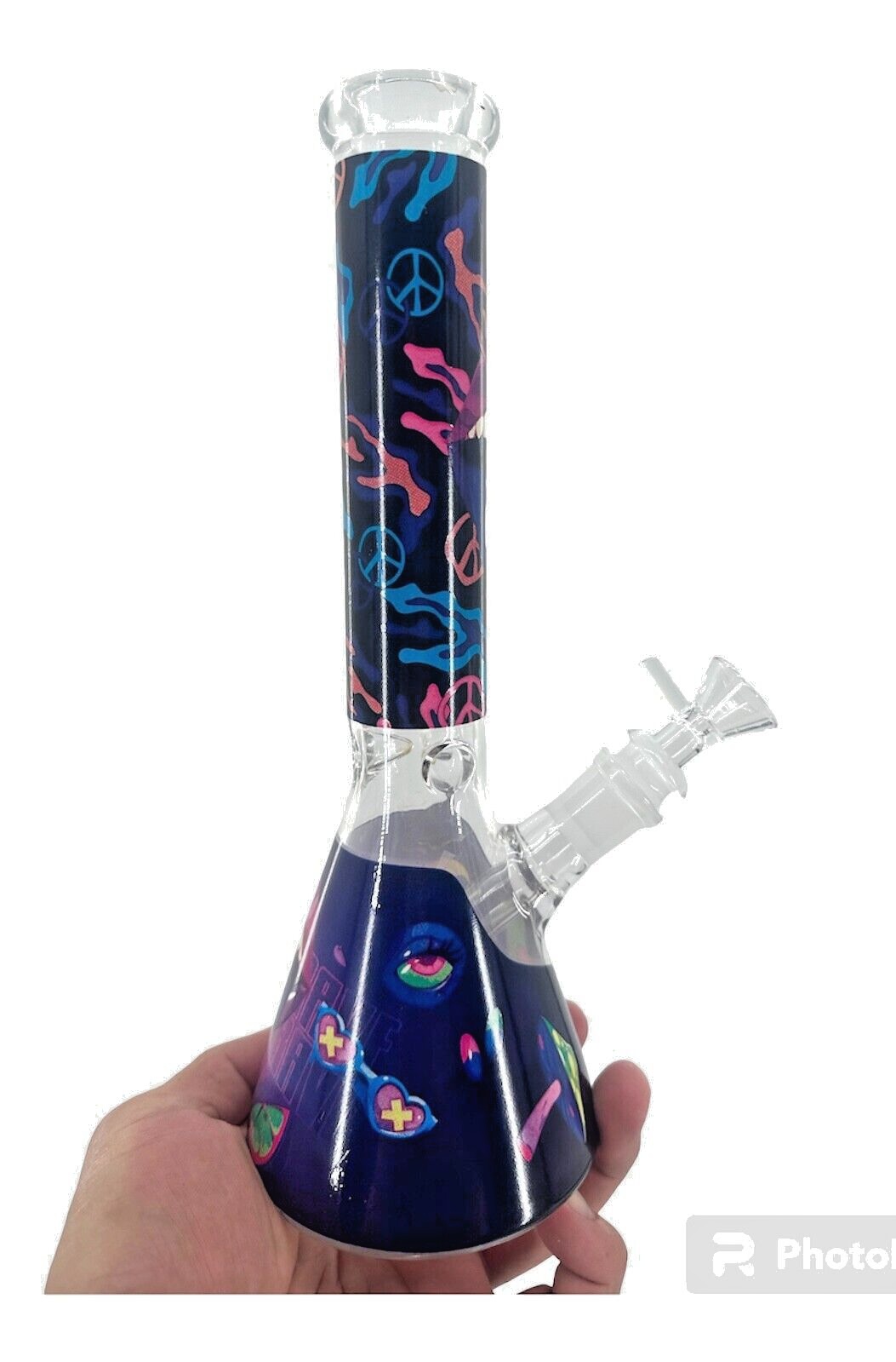 11 Inch Hookah Glass Bong Water Pipes Kiss