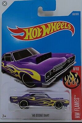 Hot Wheels - 2017 HW Flames 8/10 Purple '68 Dodge Dart #160/365 SHIPS FAST