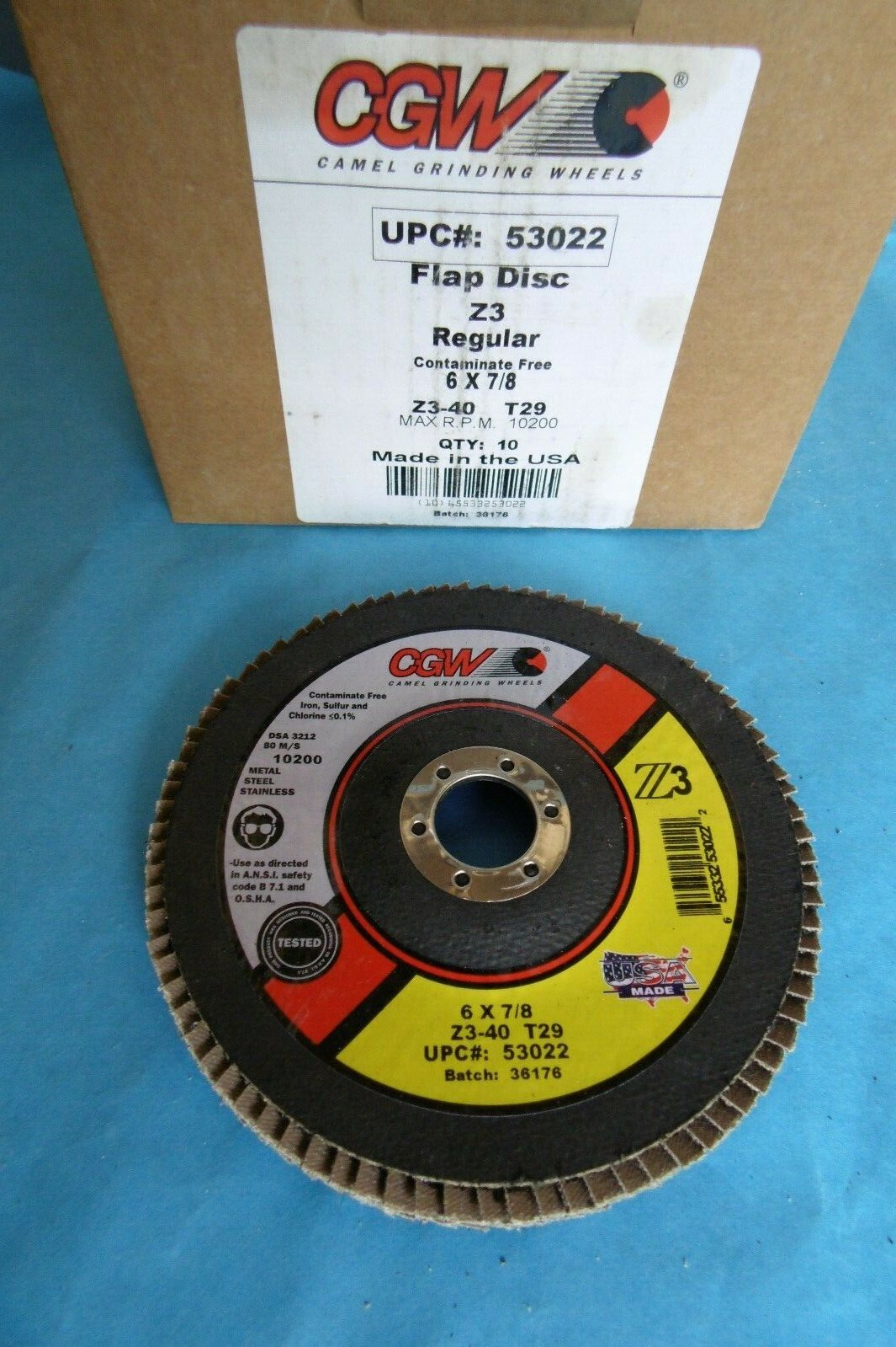 NEW CGW 6" x 7/8" T29 Z3 Regular 40 Grit Flap Disc 53022 Lot of 2 eBay
