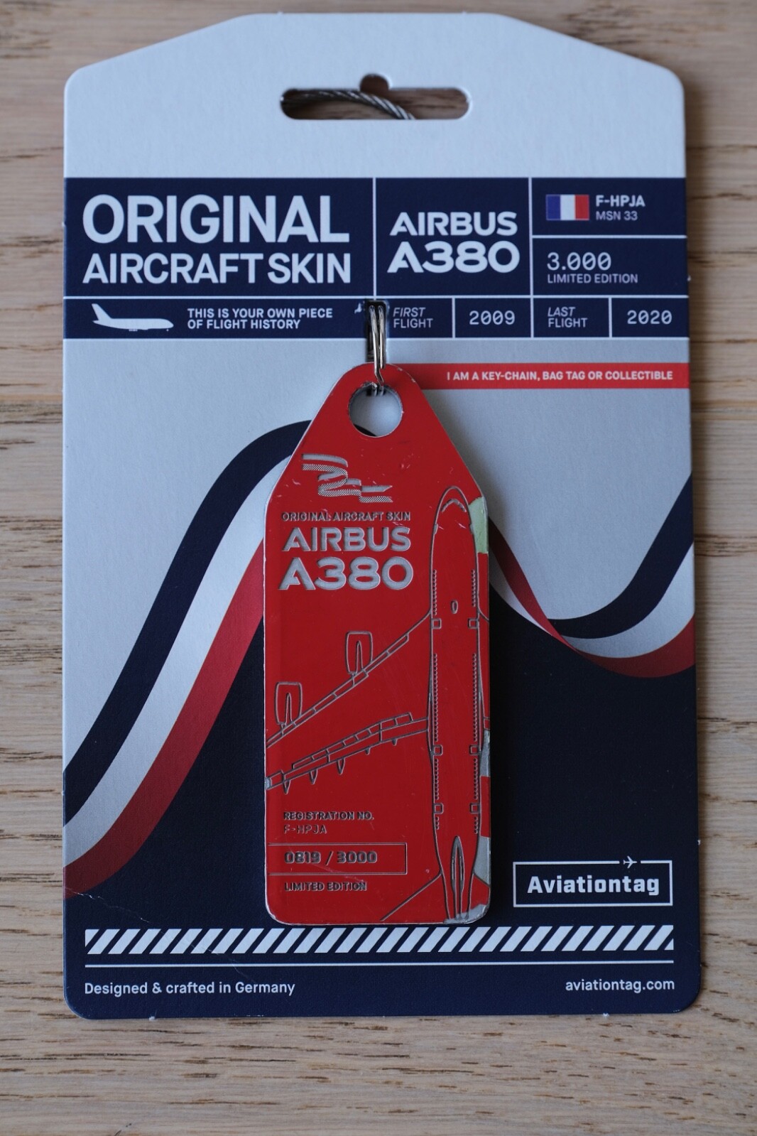 Aviationtag Airbus A380 Air France F-HPJA red color limited