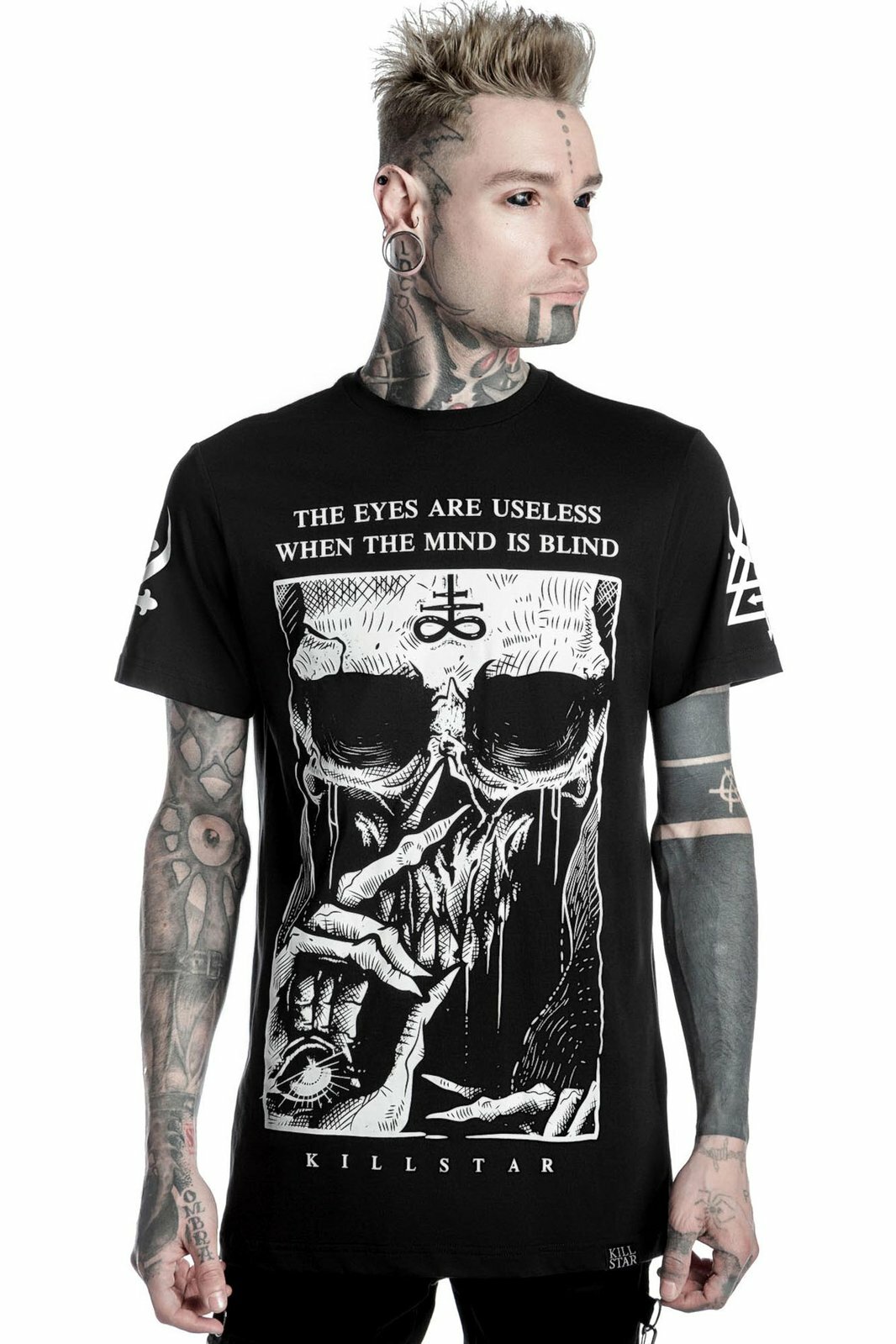 killstar skull t-shirt スカル tシャツ y2k v系 Y2K Skull Skeleton T-Shirt Size 3XL Grunge Skull Black Tye