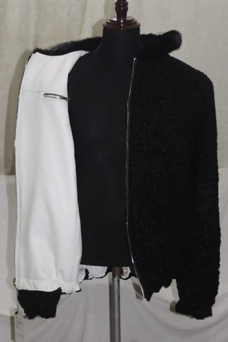 Pre-owned Handmade Reversible Persian Lamb Fur & Leather Jacket Coat All Sizes Colors In Red