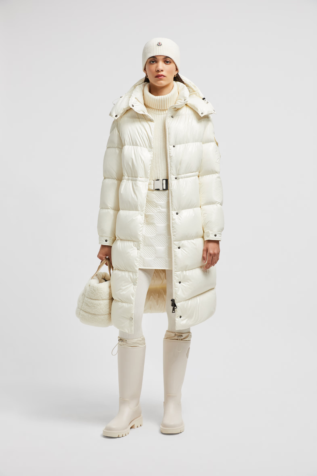 Moncler Cavettaz Giubbotto White Long Puffer Coat Size 3 (M) L (US