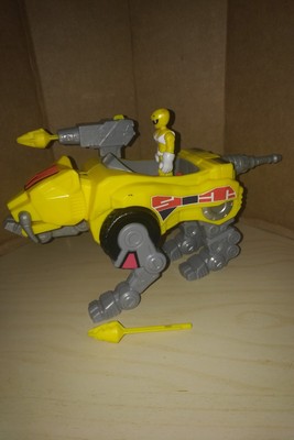 Imaginext Power Rangers Yellow Ranger & Sabertooth Zord Figure 2013 Complete