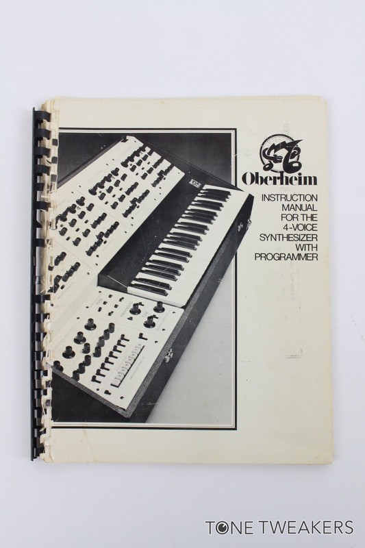 【未使用】音声学テキスト4冊セット Oberheim 4 Voice Synthesizer Instruction Manual FVS-1 book VINTAGE