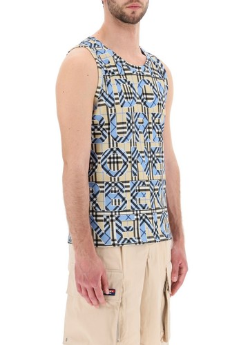Tシャツ・カットソー BURBERRY FESTIVAL STYLE TANK TOP Festival Cotton Blend Tank Top in Black - Women | Burberry