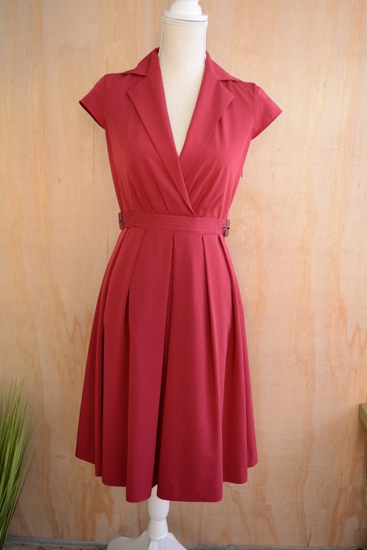calvin klein burgundy dress
