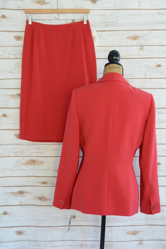 kasper red suit
