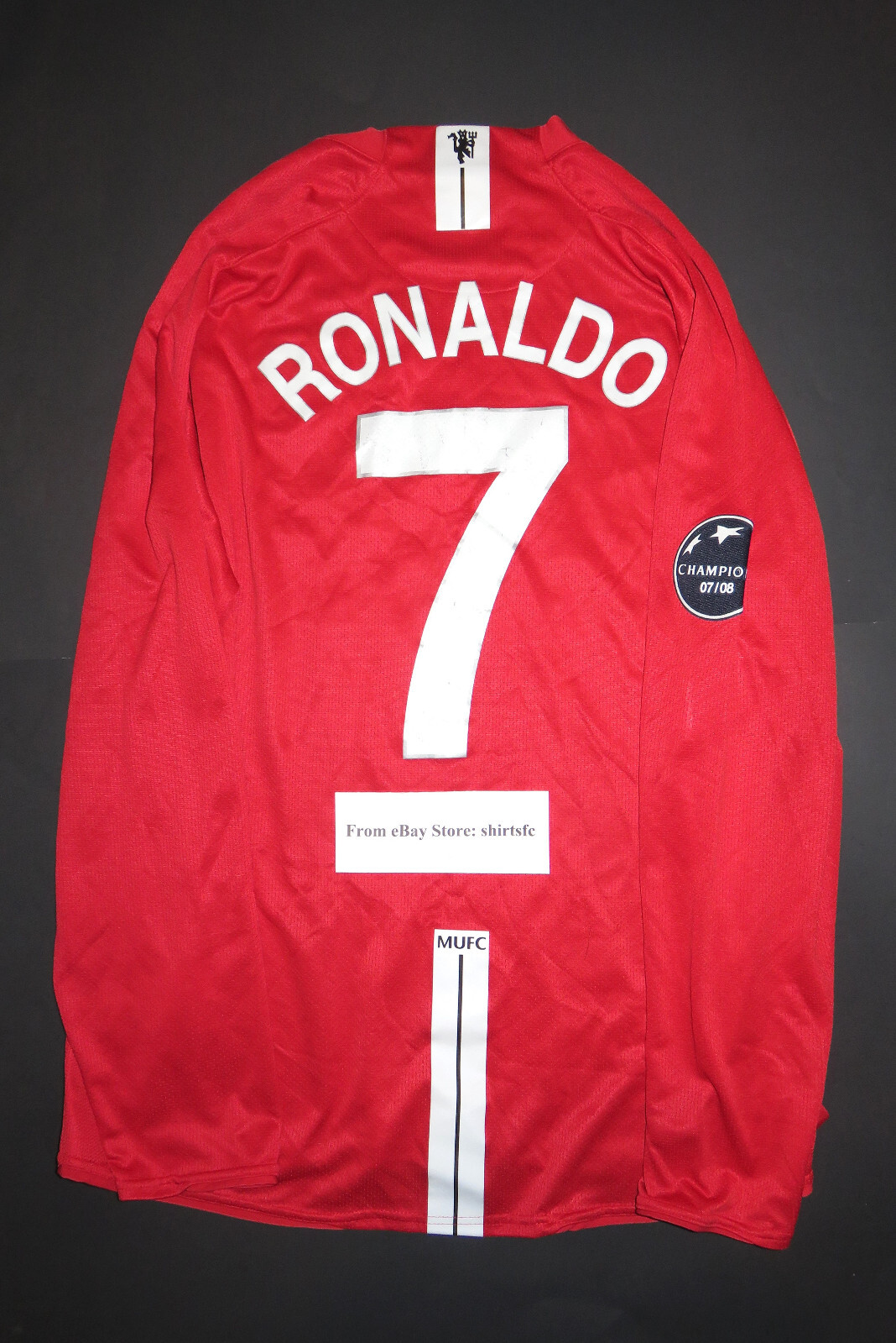 2007-2008 Nike Manchester United Cristiano Ronaldo UCL Long