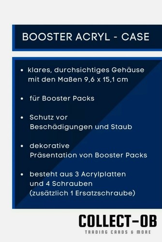 4x Pokemon Booster Acryl Schutz Box protective Case z. B. Glänzendes Schicksal