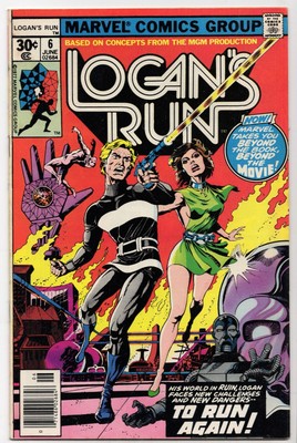 Logan's Run #6   Marvel Comics (1977) 1st THANOS Solo Story, Zeck KEY (b)