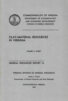 Vintage Virginia Geology Books, Publications, Bulletins, Papers - Your Choice