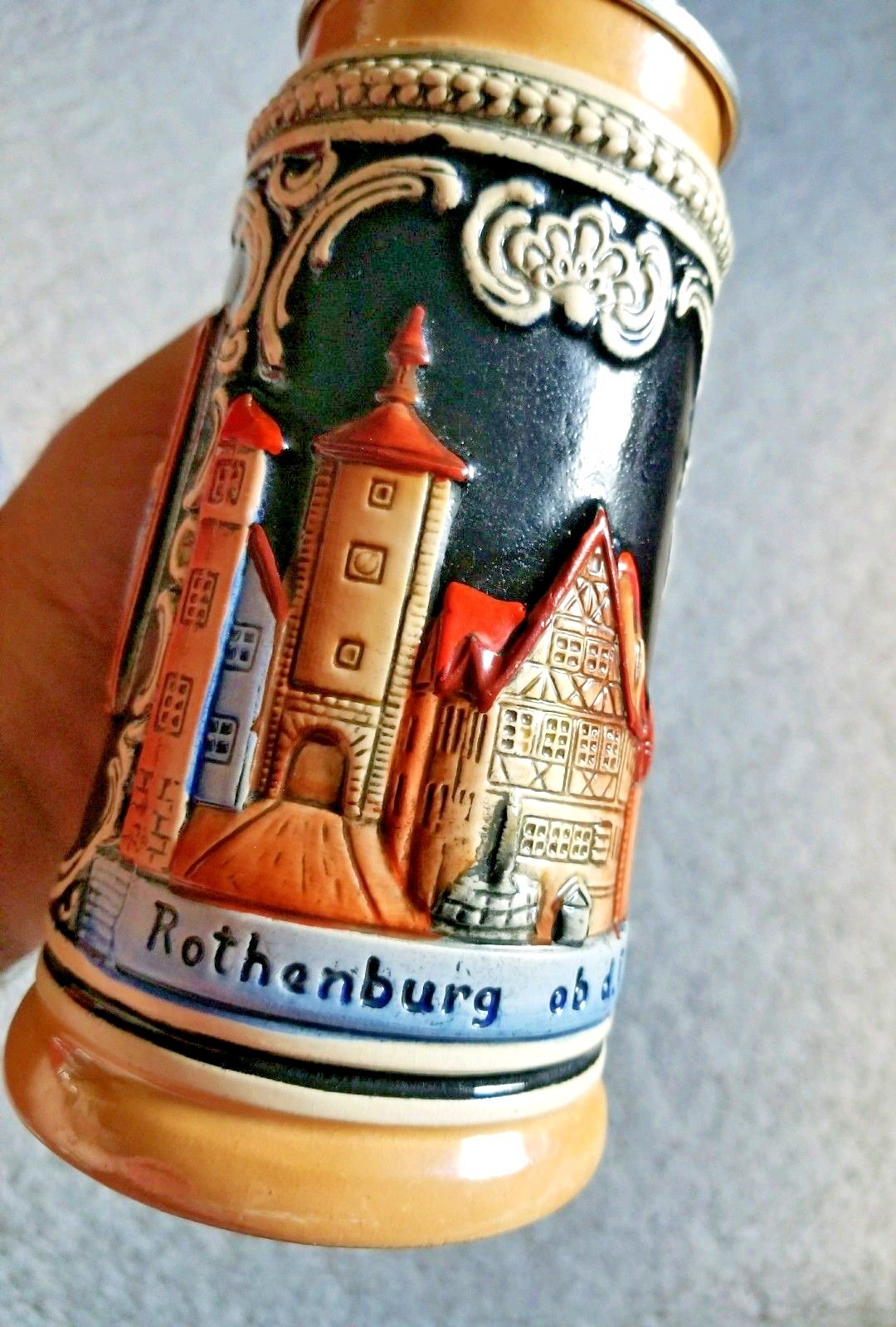 W. Corzelius lidded beer stein. Germany. Great gift idea!