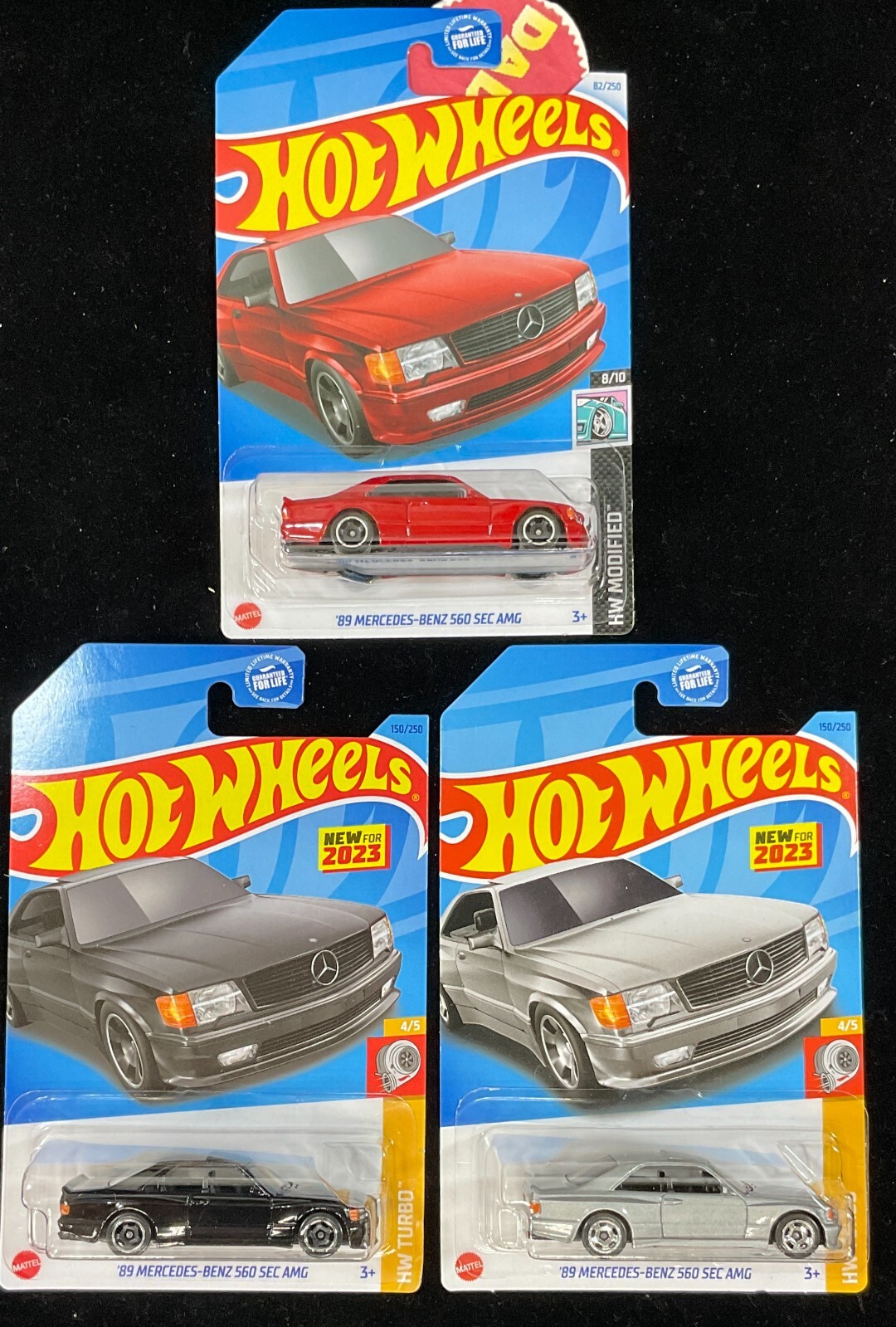 2024 Hot Wheels '89 Mercedes-Benz 560 SEC AMG Red, Black