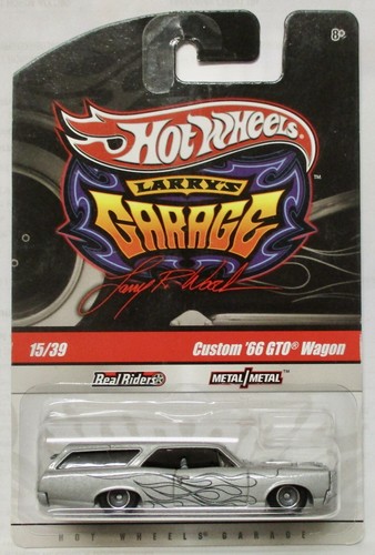 2009 HOT WHEELS LARRY'S GARAGE CUSTOM '66 GTO WAGON SILVER 15/39 REAL RIDERS
