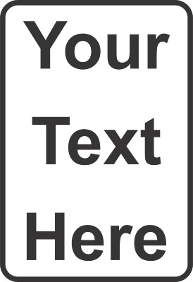 New Personalized Aluminum Metal Sign Customized With Custom Text 12'' x 8'' Size