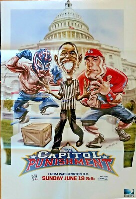 WWE Capitol Punishment 2011 PPV Poster, Rey Mysterio, Barack Obama, John Cena