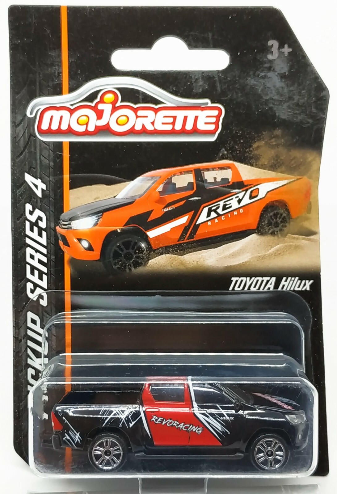 Majorette Toyota Hilux Revo Series 4 Black Red 1:58 (3