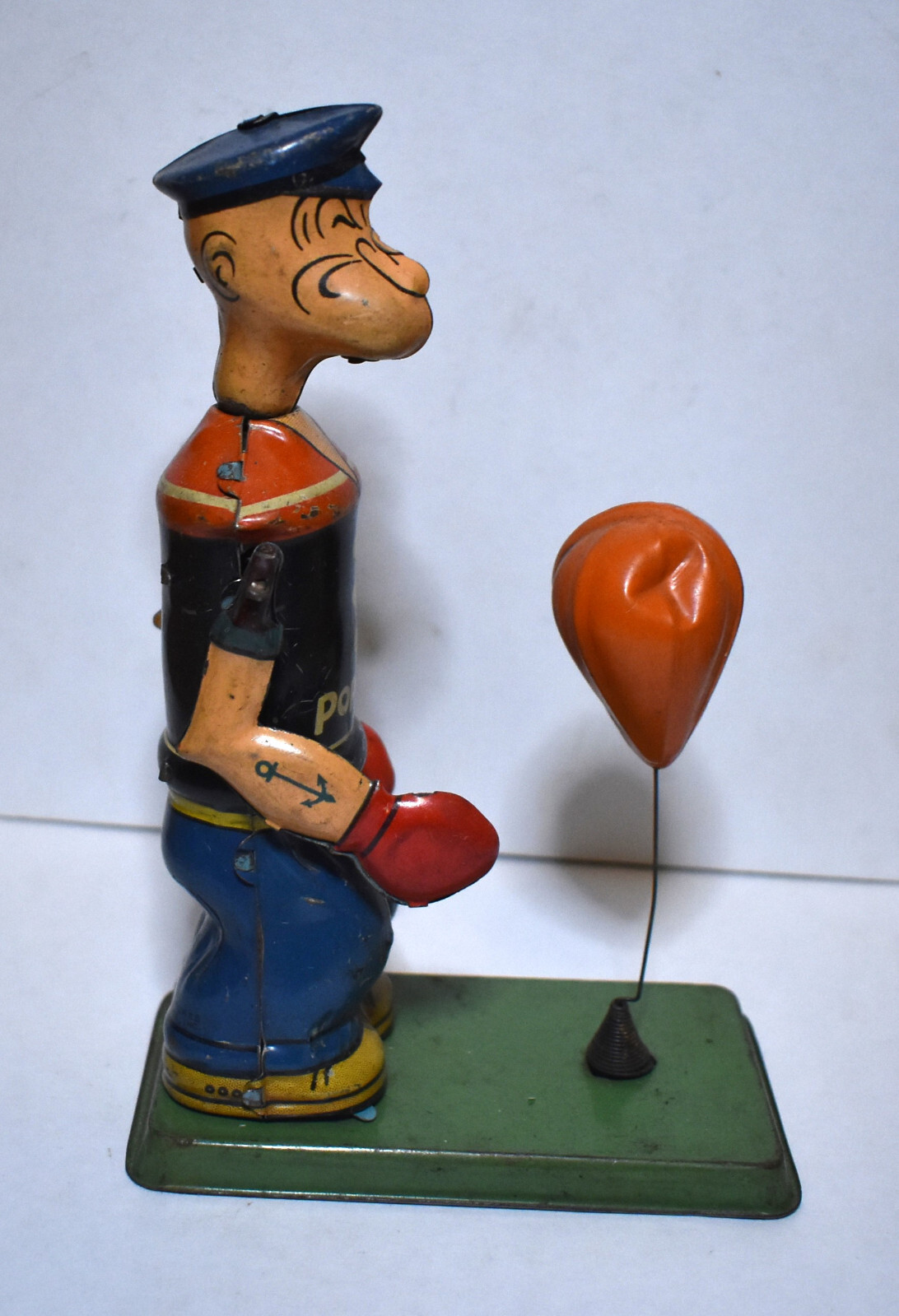 Vintage 1932 J Chein POPEYE Boxing Bag Puncher Wind Up Boxer Vintage 1932 J Chein POPEYE Boxing Bag Puncher Wind Up Boxer