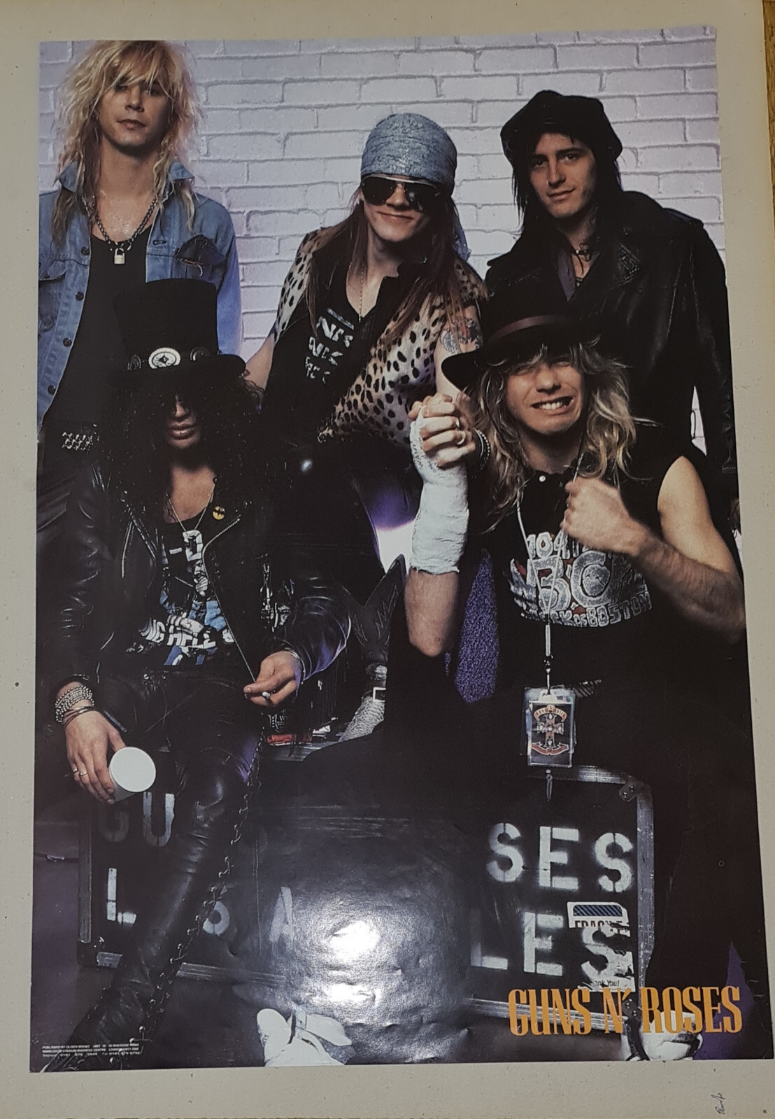 Vintage 90s GUNS N ROSES poster NEW as found 61 cm*92cm | eBay