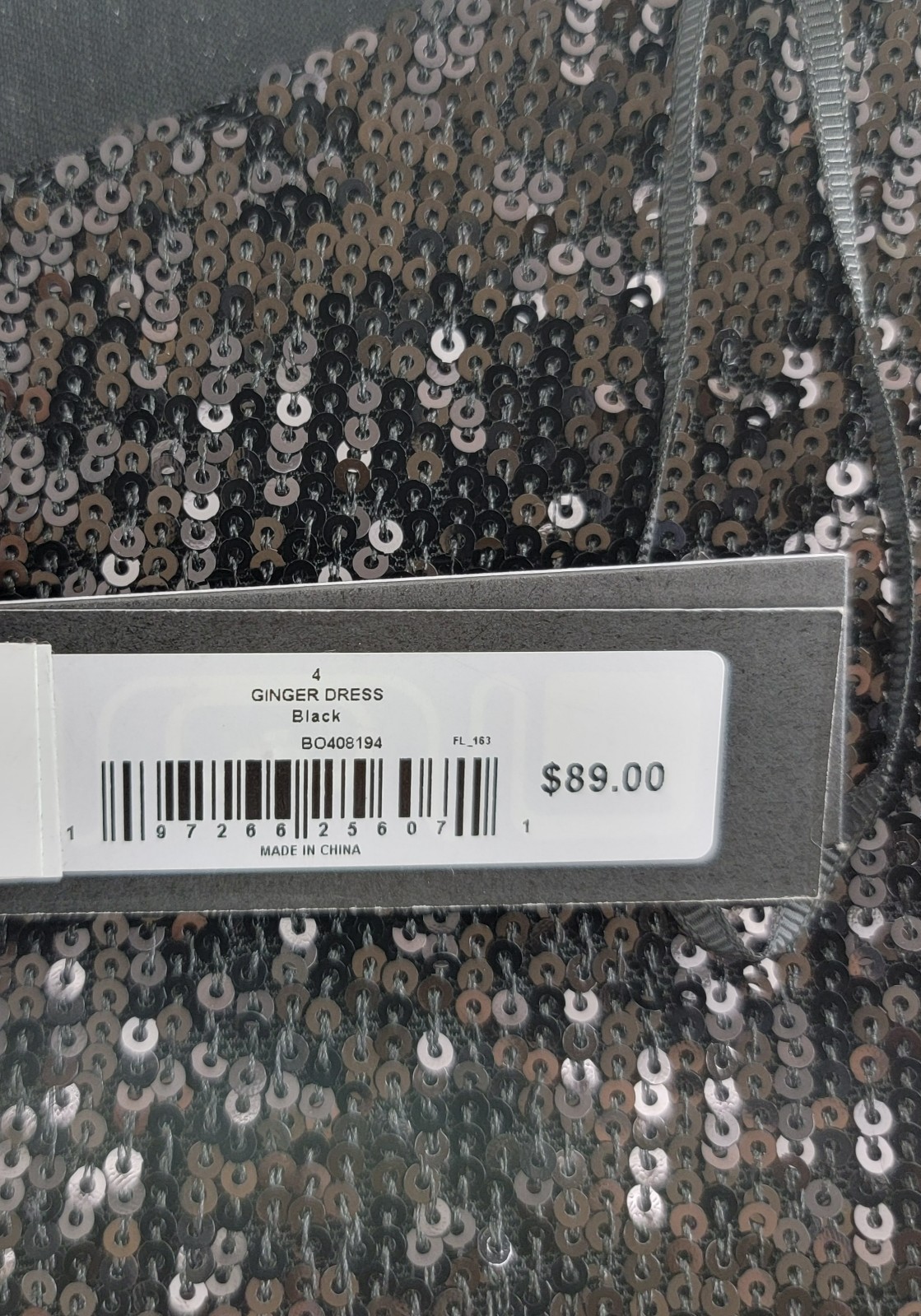 Steve Madden Ginger Sequined Mini Shift Dress Women's 4 Black Boat Neck Pullover - Picture 14 of 14