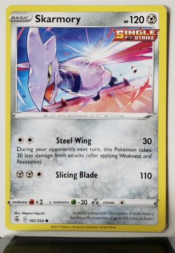 Skarmory 182/264 - NM / M - Fusion Strike Pokemon Card $2 Skarmory 182/264 - NM / M - Fusion Strike Pokemon Card $2