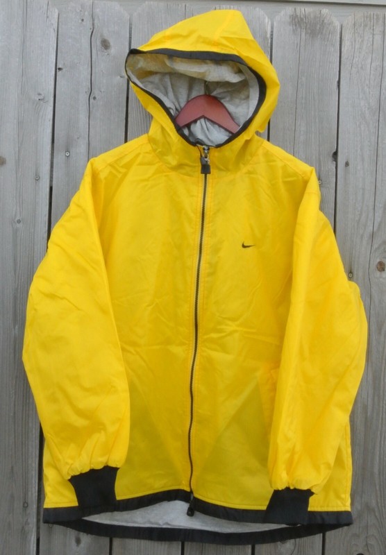 nike yellow rain jacket