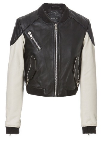 New Zara Oversize Genuine Leather Bomber Jacket S Brown 5479