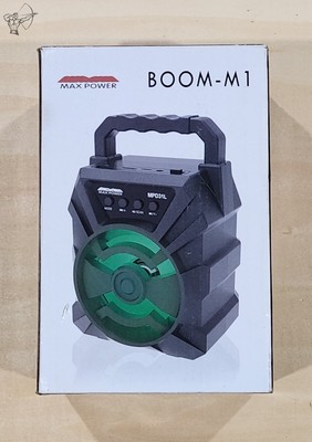 Max Power, Boom-M1 Speaker, Green, Model: MPD31L, 3'' Portable, Bluetooth, New