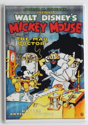 The Mad Doctor FRIDGE MAGNET movie poster mickey mouse