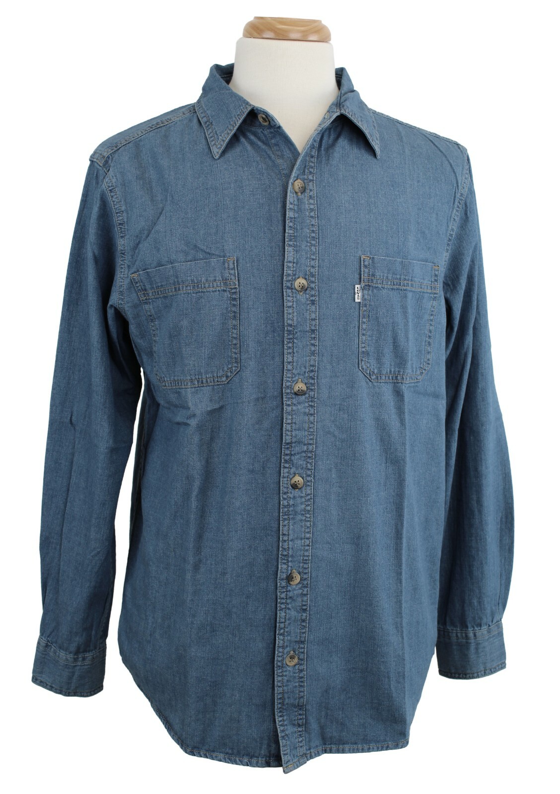 mens denim work shirts long sleeve