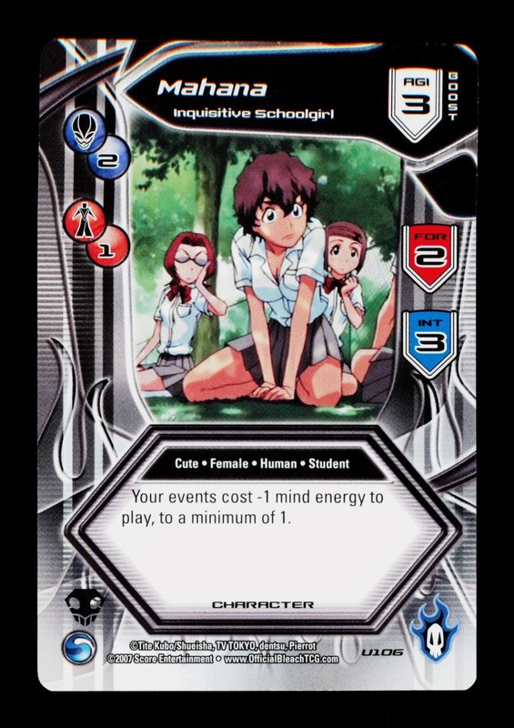 2007 Mahana Inquisitive Schoolgirl U106 Shonen Jump Bleach Trading