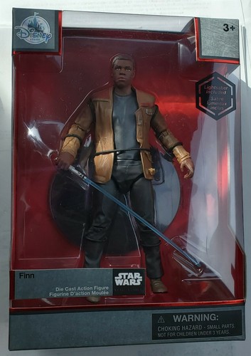 Disney Store Star Wars Elite Series Finn with Lightsaber Light Saber Die Cast