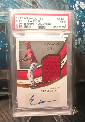 2022 Immaculate ELLY DE LA CRUZ RC Rookie Worn Sock Auto RPA /61 PSA 9 MINT 🔥💎