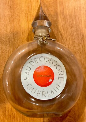 SHALIMAR PARIS FRANCE EAU DE COLOGNE GUERLAIN LARGE EMPTY 10  PERFUME BOTTLE