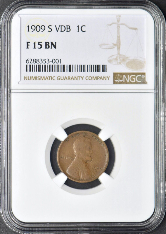 1909-S VDB Lincoln Cent - NGC F15 BN - ✪COINGIANTS✪