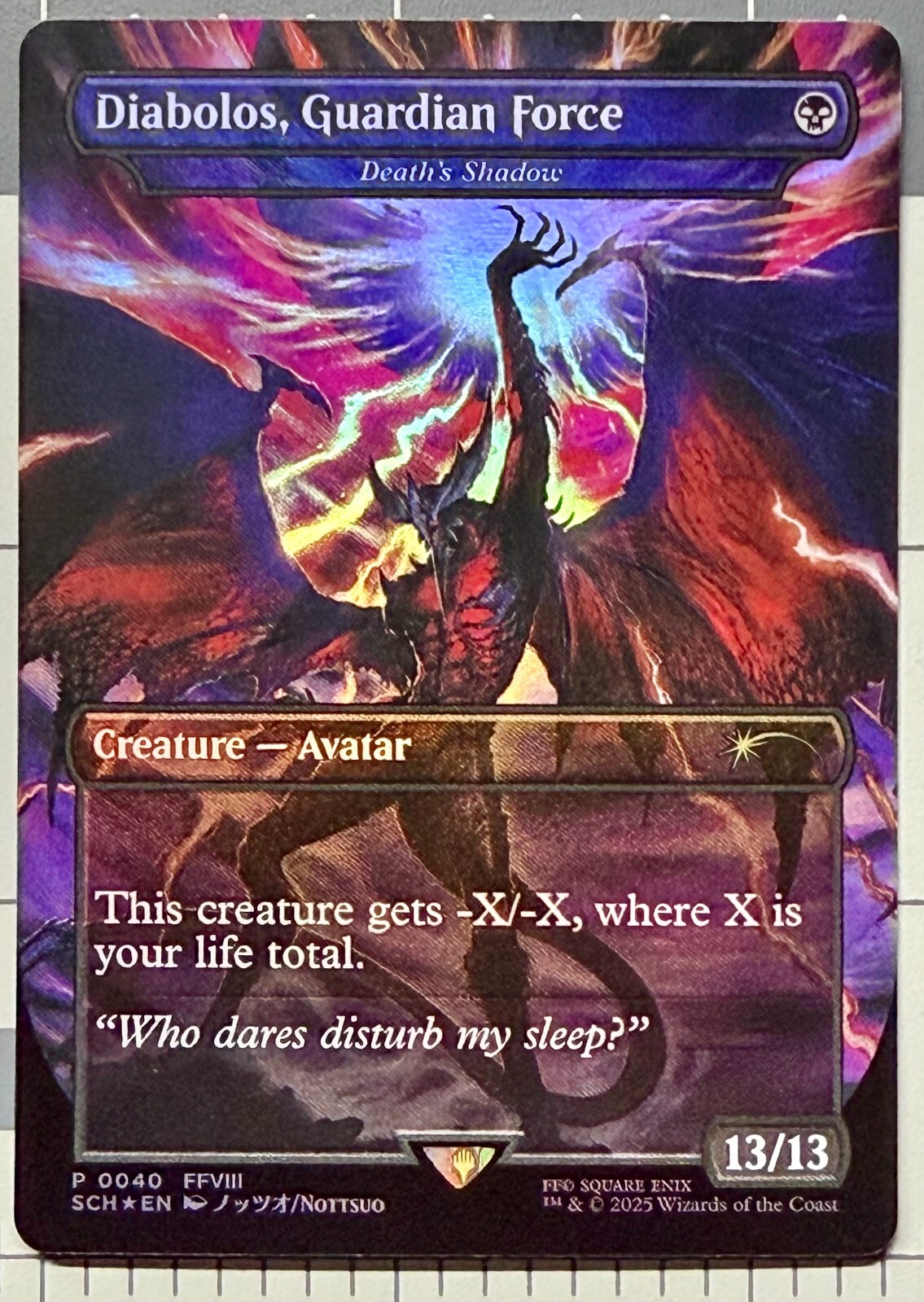 ガーディアンフォース、ディアボロス　(ノンFoil店舗名付) foil mtg ガーディアンフォース、ディアボロス プロモ 英語 FF 死の影