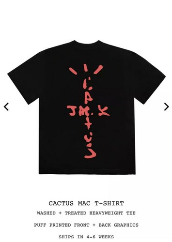 Pre-owned Mcdonald's Travis Scott X Mcdonalds Cactus Mac T-shirt Order Confirmed Limited In Black
