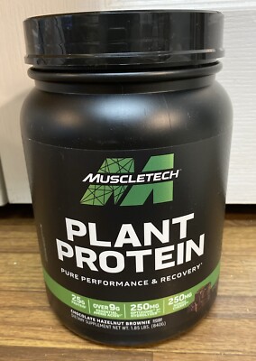 Muscletech Plant Protein Chocolate Hazelnut Brownie 1.85lb Best By 9/21/24