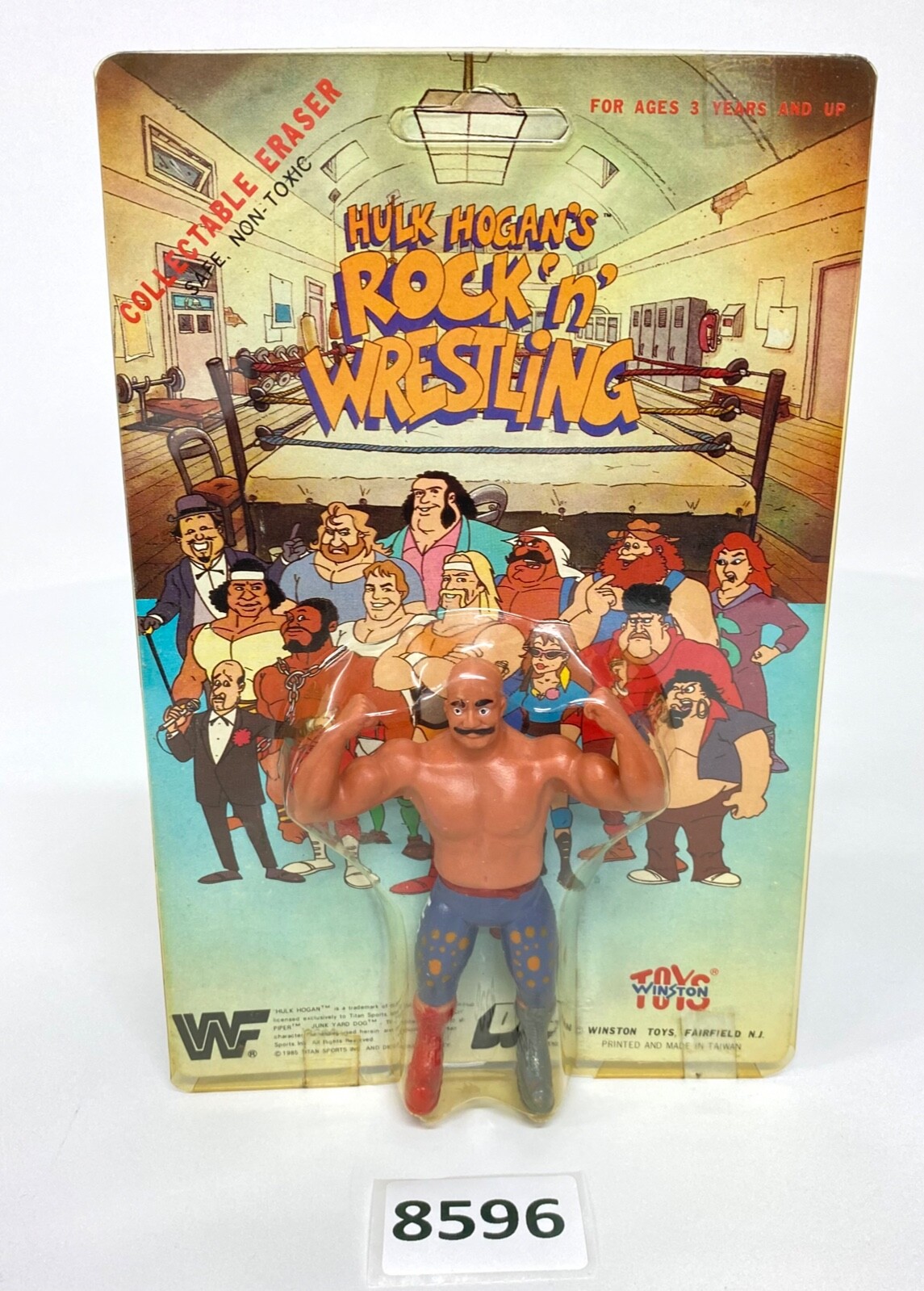 Winston Toys WWF Iron Sheik ROCK N WRESTLING Eraser Figure