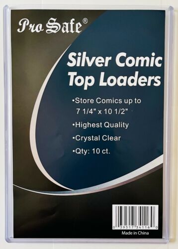 10 SILVER AGE Comic Top Loaders 7 1/4" x 10 1/2", 10 Comic Book Toploader