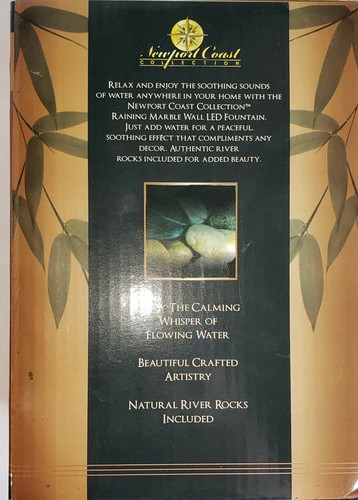 Raining Marble Wall LED Fountain by Newport Coast Collection