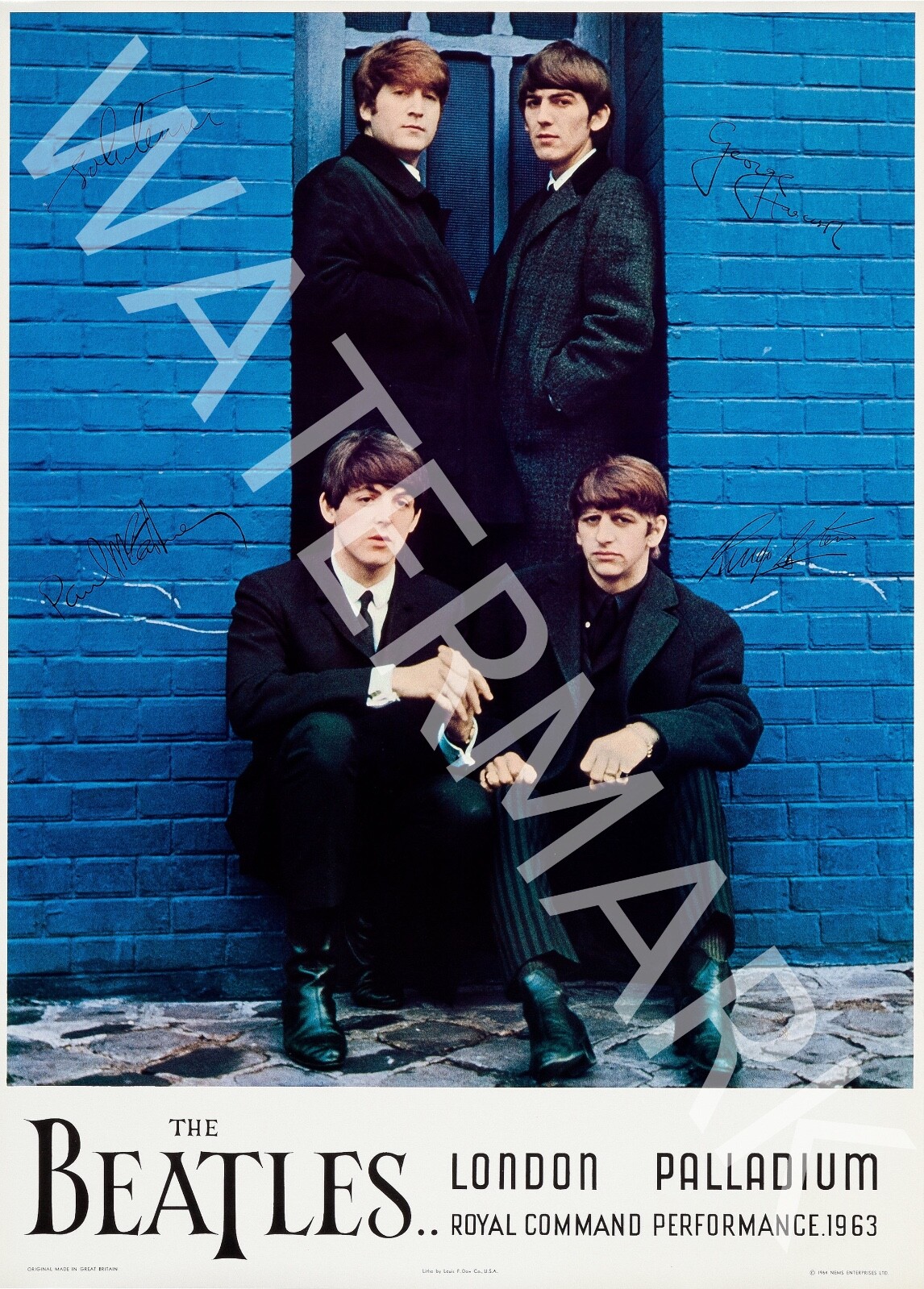 THE BEATLES ロンドン パラディウム ポスター THE BEATLES ロンドン パラディウム ポスター