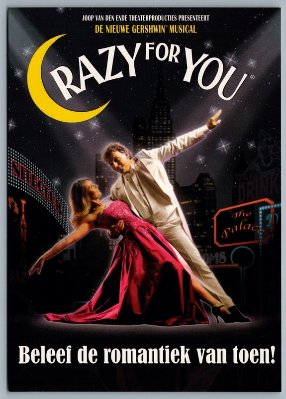 Postcard Theatre Crazy For You Musical Dick Cohen Joke De Kruijf Nederland Ebay